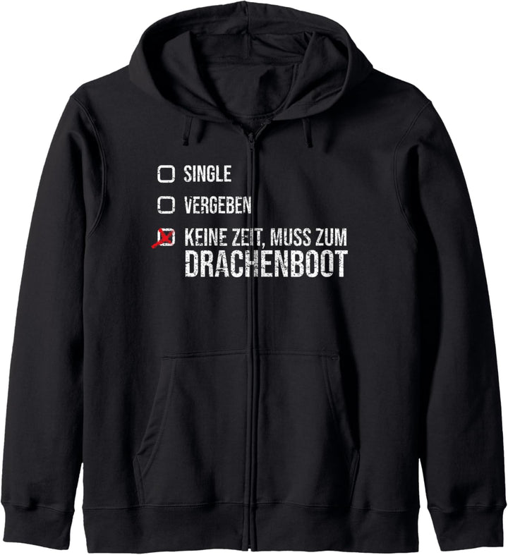 Lustiges Drachenboot Single Vergeben für Paddler Kapuzenjacke