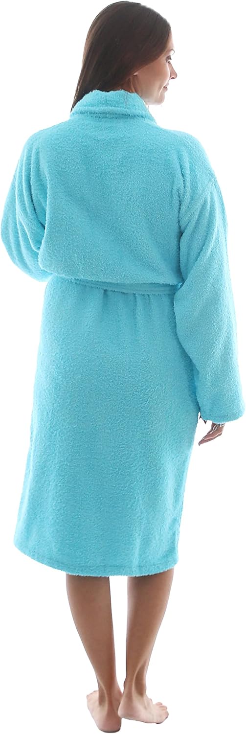 LEBENGOOD Bademantel für Damen, Herren, Unisex, Frottee 100% Baumwolle, Weicher Morgenmantel Dusche,
