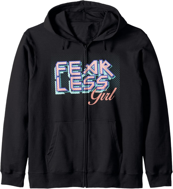 Trendy Fearless Girl Kapuzenjacke