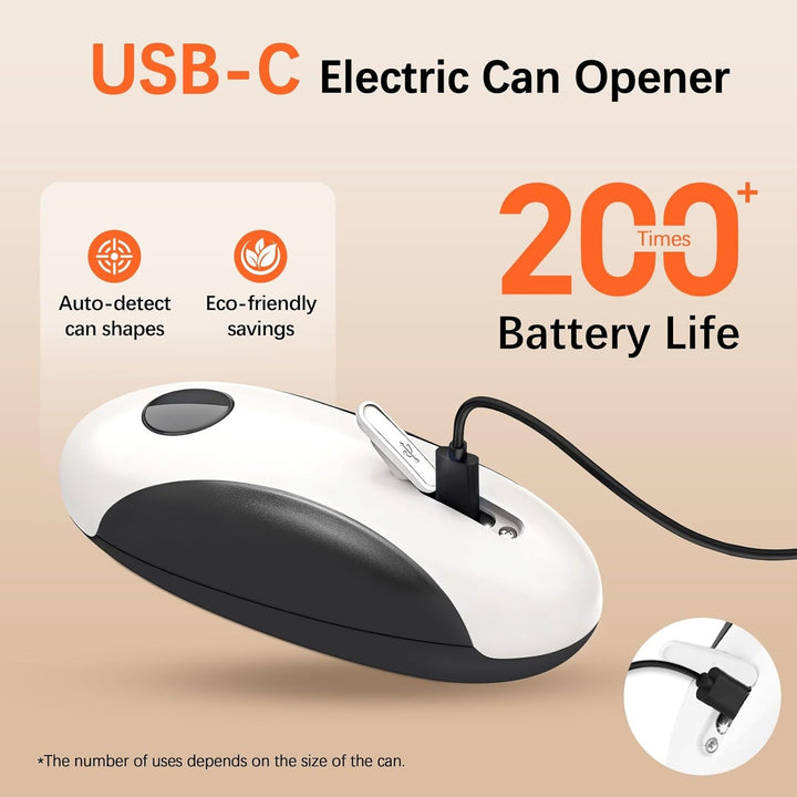Elektrischer Dosenöffner USB-Aufladbar, Einhand-Automatischer Seitenschneider, Berührungsfreie & Sic