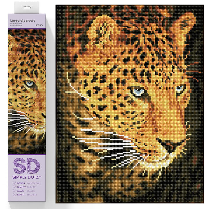 Diamond Dotz Simply Dotz Diamond Art Kit 11.8"X15.7"-Leopard Portrait