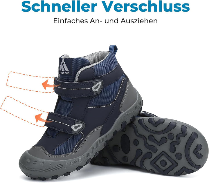 Mishansha Kinder Wanderschuhe Trekking Wanderstiefel Outdoor Trekkingschuhe 34 EU Signalblau, 34 EU