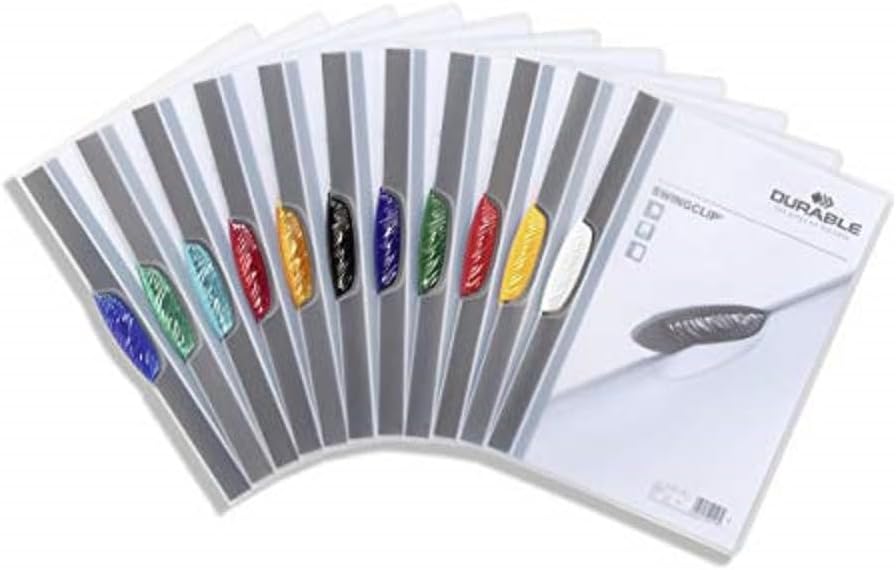 Durable Klemm-Mappe Swingclip aus PP, bis zu 30 Blatt A4, gelb, 25er Packung, 226004, gelb