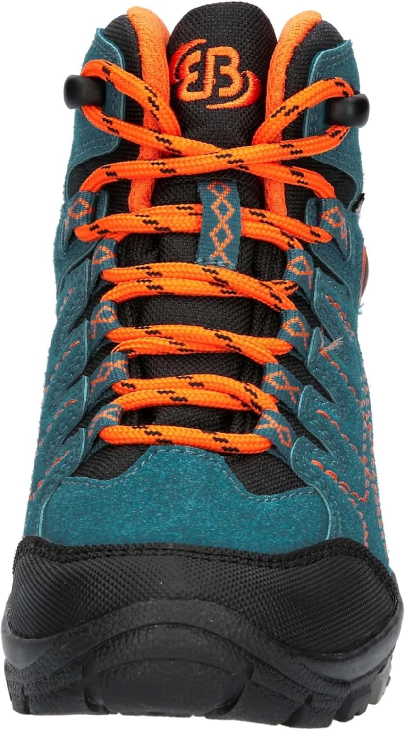 Brütting Unisex Kinder Mount Shasta Kids Hi Trekking-&amp; Wanderstiefel 30 EU Petrol Schwarz Orange, 30