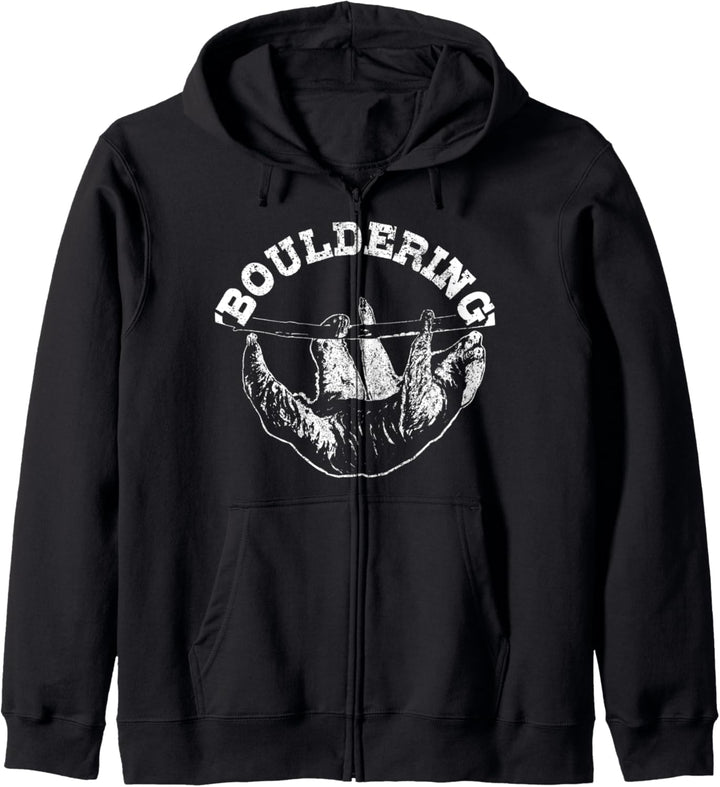 Bouldering Faultier Bouldern Klettern Boulderer Geschenk Kapuzenjacke