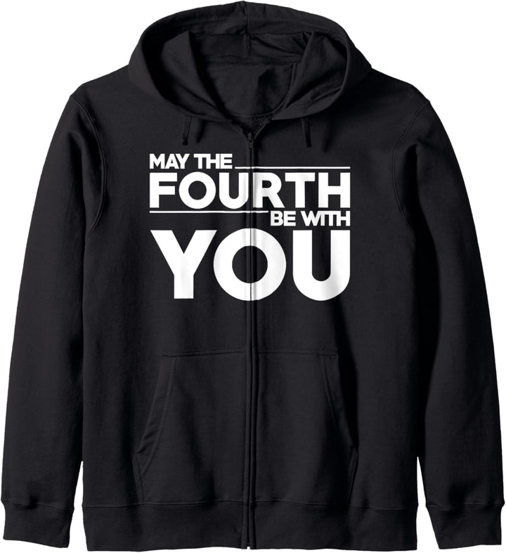 Star Wars May The Fourth Be With You Simple Text Kapuzenjacke