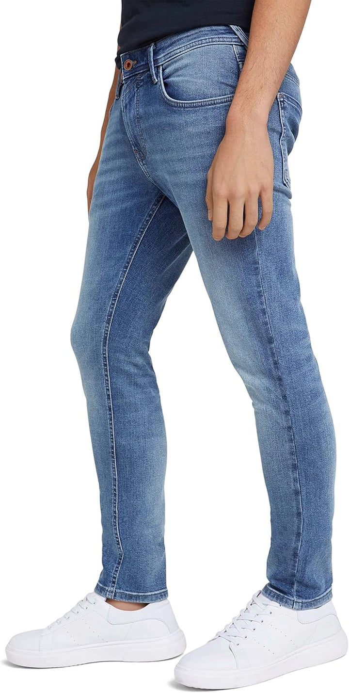 TOM TAILOR Denim Herren Skinny Culver Jeans aus Bio-Baumwolle 31W / 30L 10118 - Used Light Stone Blu