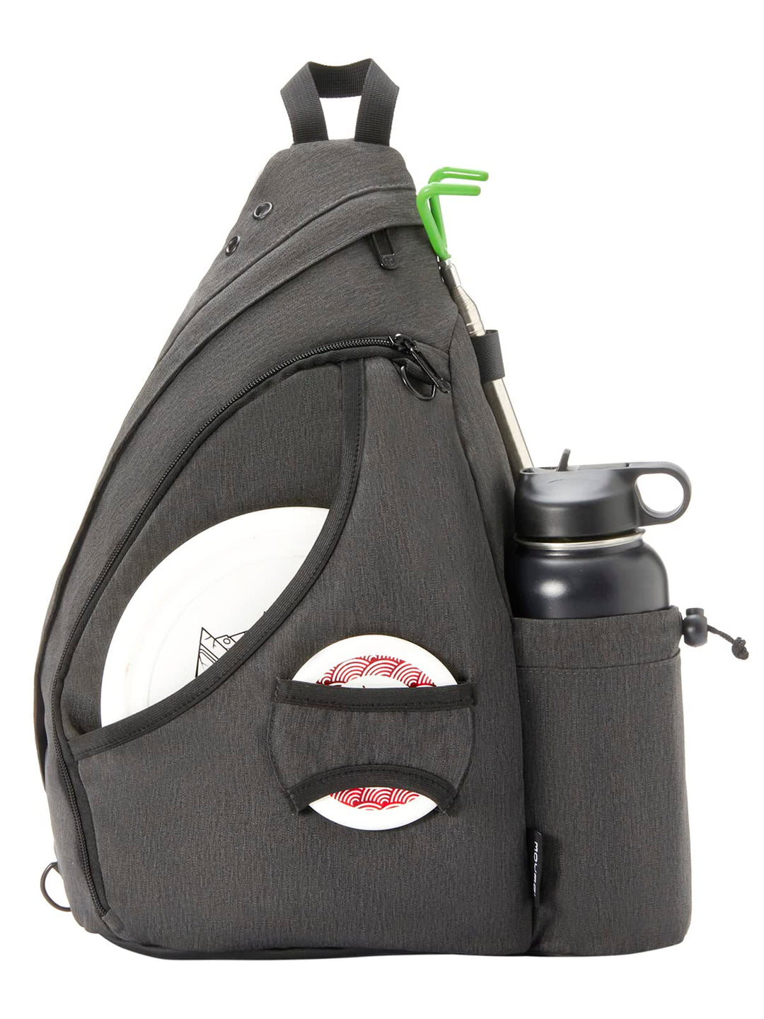 MOYAQI Disc Golf Tasche mit Retriever Halter und Aufbewahrungstaschen, Disc Golf Rucksack mit 8-10 D