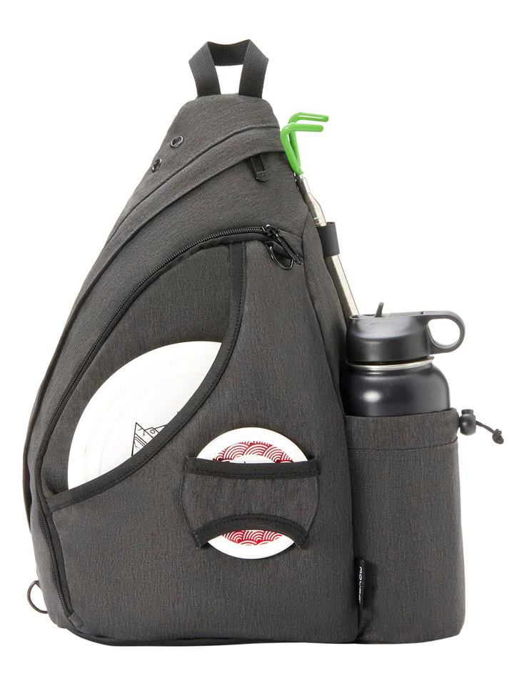 MOYAQI Disc Golf Tasche mit Retriever Halter und Aufbewahrungstaschen, Disc Golf Rucksack mit 8-10 D