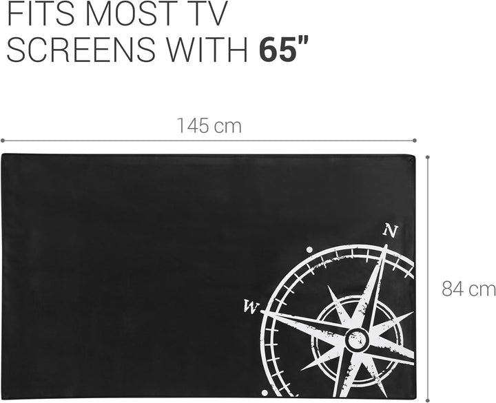 kwmobile 65" TV Hülle - Fernseher Bildschirmschutz Abdeckung - TV Bildschirm Staubschutzhülle - Komp