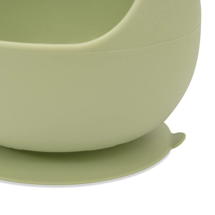 Interbaby Grüne Babyschale und Löffel aus Silikon, Grün