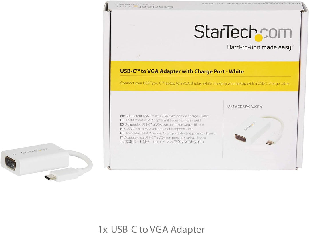 StarTech.com USB-C auf VGA Videoadapter mit USB Stromversorgung - Thunderbolt 3 kompatibel - USB-C z