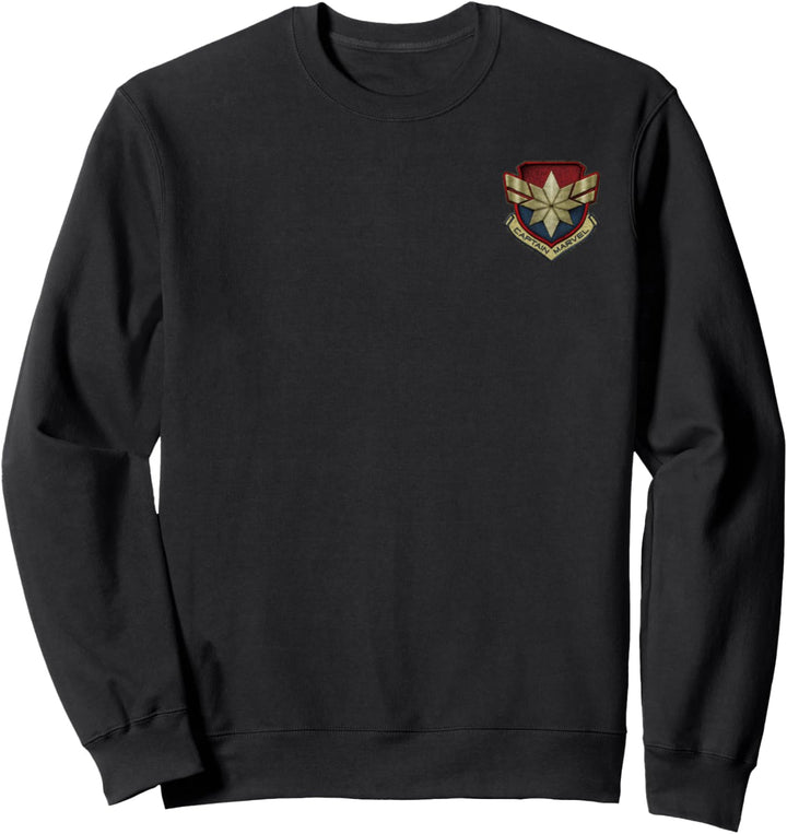 Marvel Captain Marvel Embroidered Crest Logo Sweatshirt