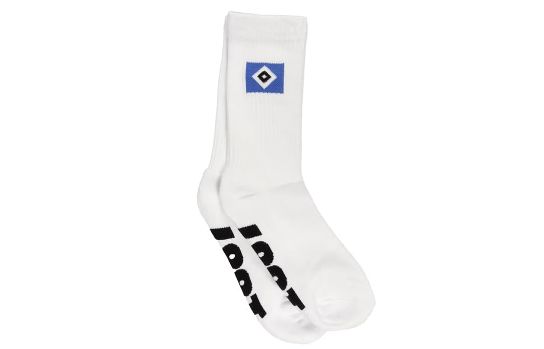Hamburger SV HSV Sportsocken Socken Strümpfe 2er-Set weiss 39-42 ohne, 39-42 ohne