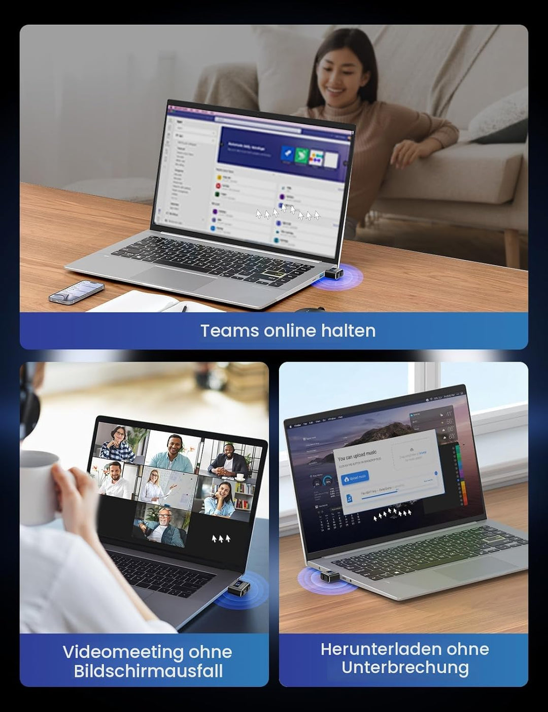 meatanty (2 Stück) USB Maus Jiggler, Unsichtbar, mit Modus und EIN/Aus, digitales Display und Schutz
