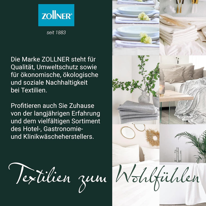 ZOLLNER 2er Set Badetücher - weiche und saugstarke Duschtücher - waschbar bis 95°C - Baumwolle - 100