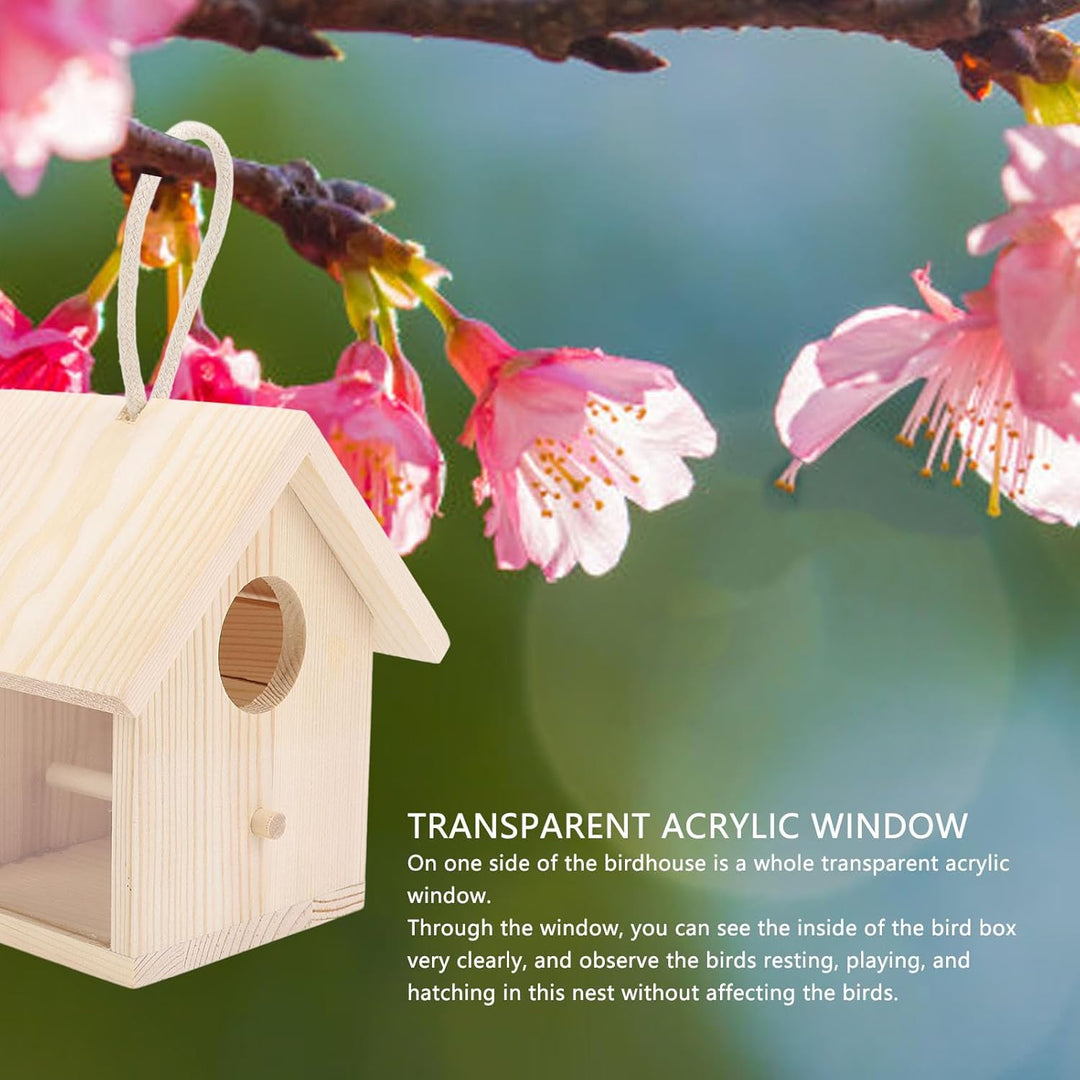 Vogelhaus, Transparentes Acrylfenster, Outdoor-Vogelhaus, Warmes und Bequemes Vogelnest, Vögel Ruhen