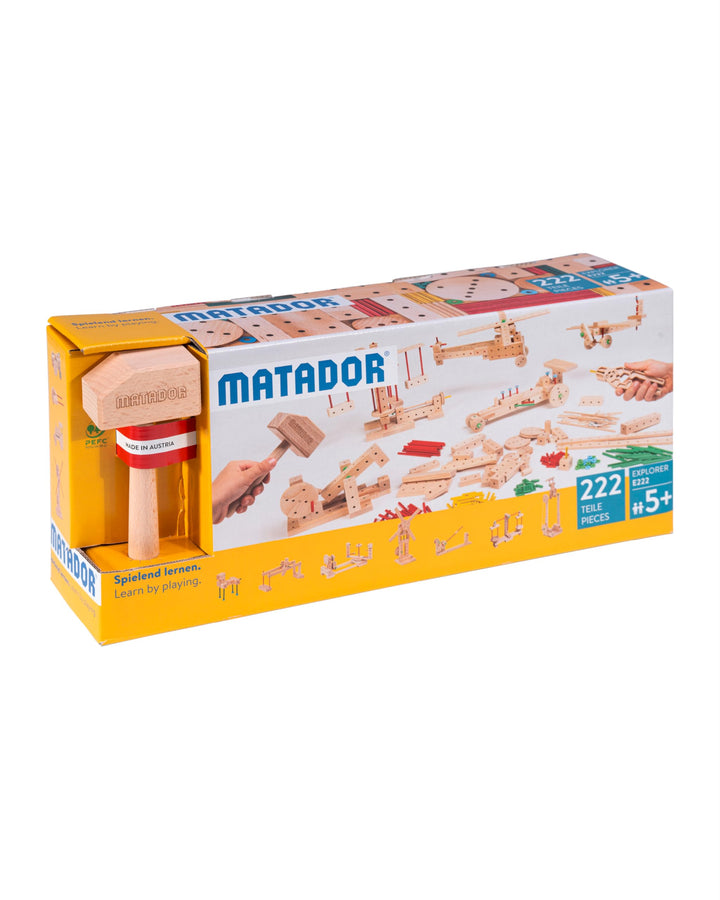 Matador 11222 E222 Baukasten, ab 5 Jahren, holzfarben, bunt