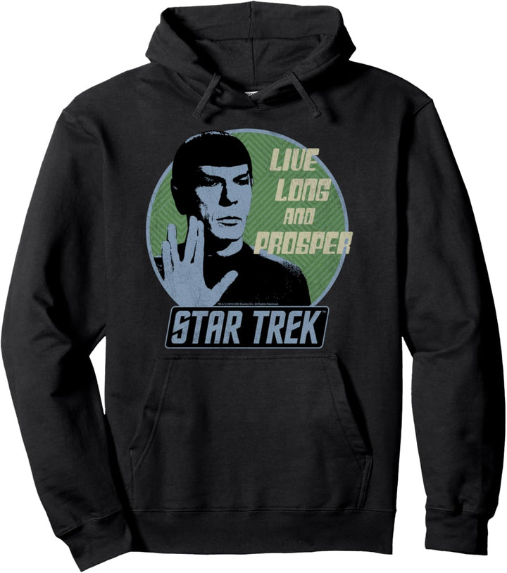 Star Trek Original Series Spock Prosper Retro Badge Pullover Hoodie