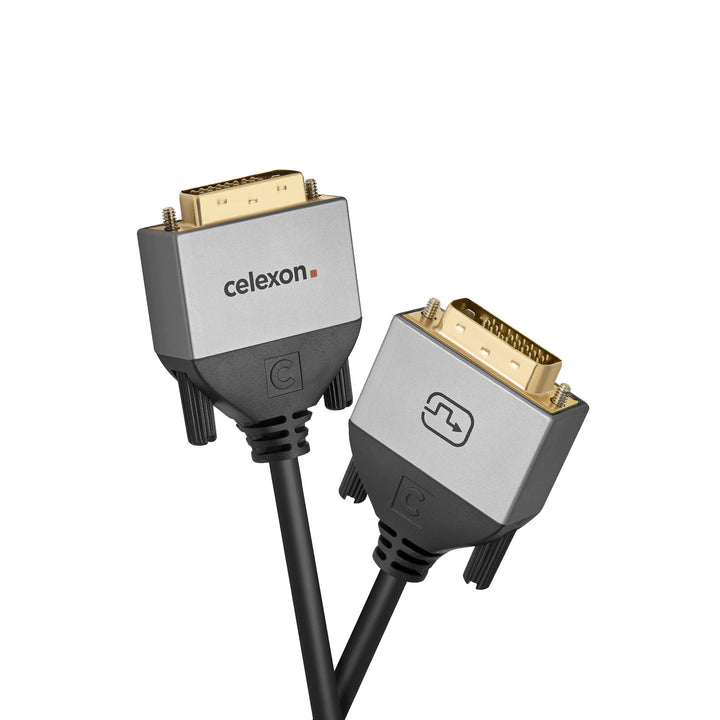 celexon DVI Dual Link Kabel 1,0m - 2x DVI-D (24+1) Stecker - Plug & Play - Professional Line 1m DVI,