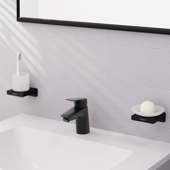 hansgrohe Logis - Waschtischarmatur ohne Ablauf, Wasserhahn Bad mit Auslauf Höhe 70mm, mit Zugstange