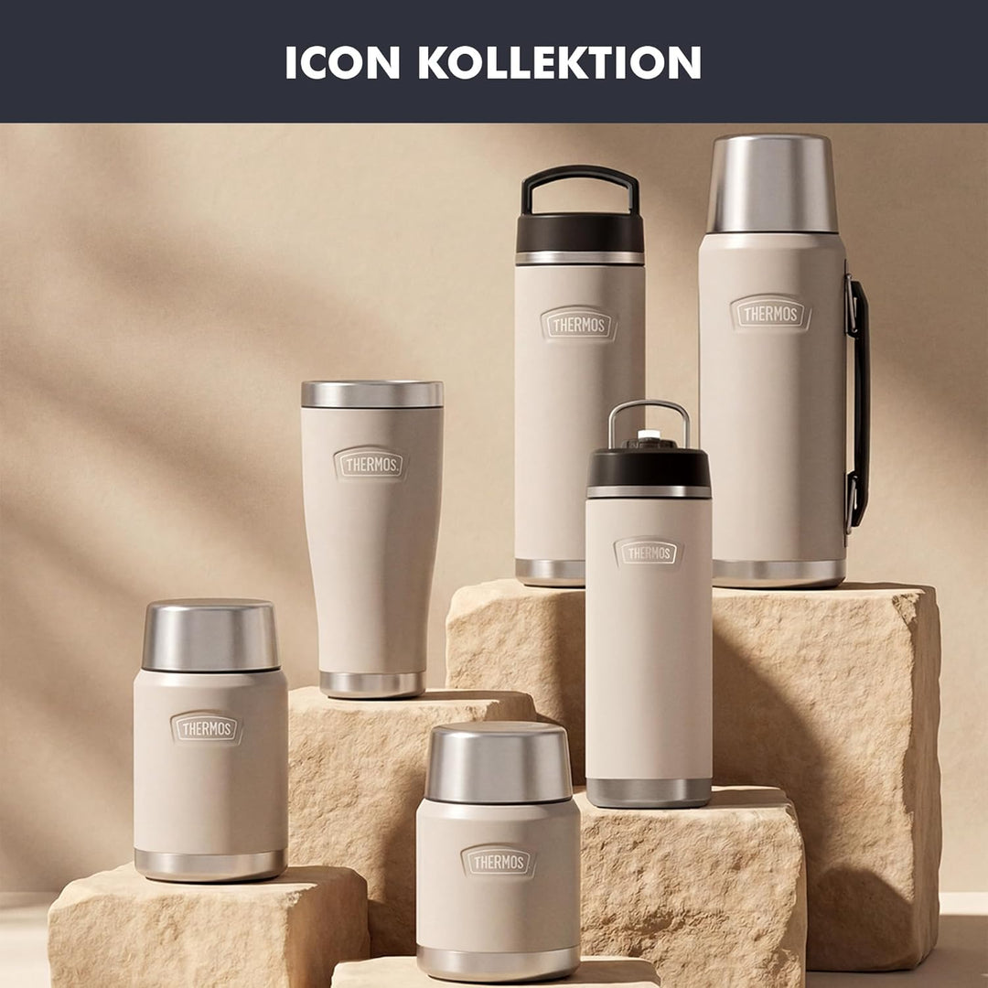 Thermos ICON Food Jar 0,71 l, dunkelgrau/graphite mat, Speisegefäss für Essen 710 ml, doppelwandigem