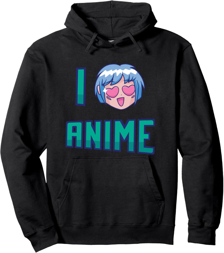 Ich liebe Anime - Manga Girl Geschenk für Mädchen Anime Fans Pullover Hoodie