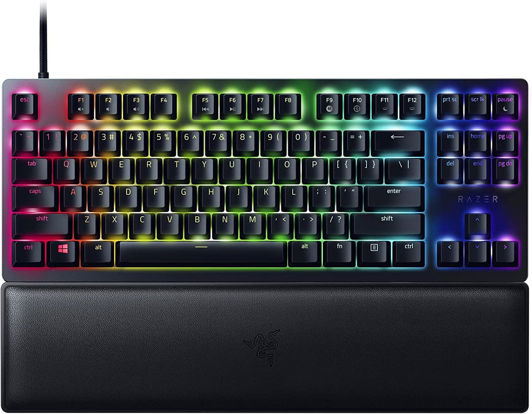 Razer Huntsman V2 Tenkeyless (Red Switch) - Optische Gaming-Tastatur ohne Ziffernblock (Lineare Opti