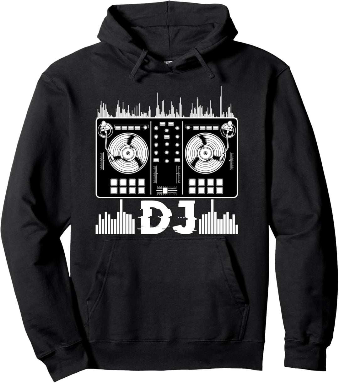 Dj Music Lover Music Player Sound Cool Funny Electronic Pullover Hoodie