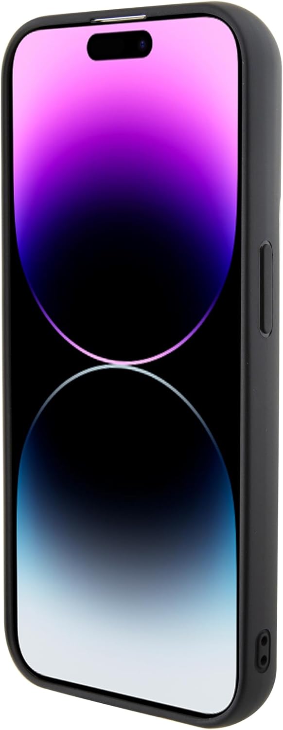 CG Movie Karl Lagerfeld Saffiano-Leder-Schutzhülle für iPhone 15 Pro, Schwarz, Schwarz
