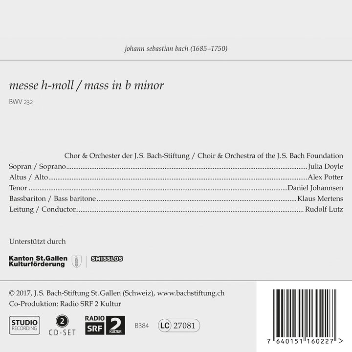 J.S.Bach: Messe in h-Moll, Audio-CD