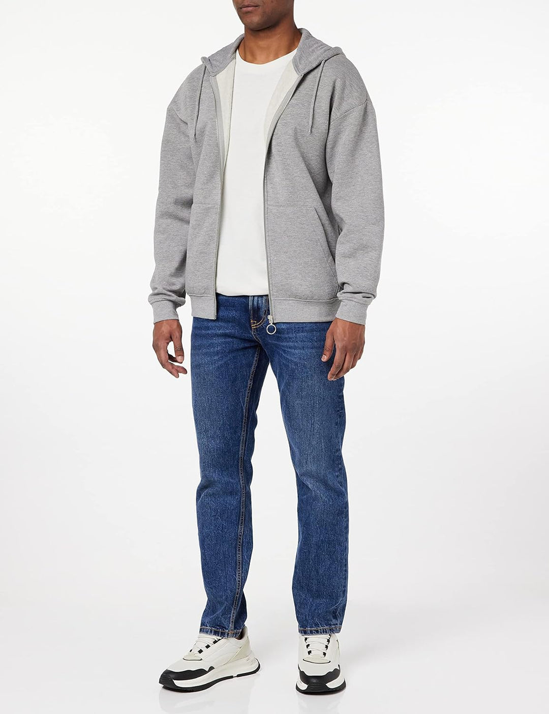JACK &amp; JONES Herren Jorbrink Sweat Zip Through Hood Kapuzenjacke S Light Grey Melange, S Light Grey