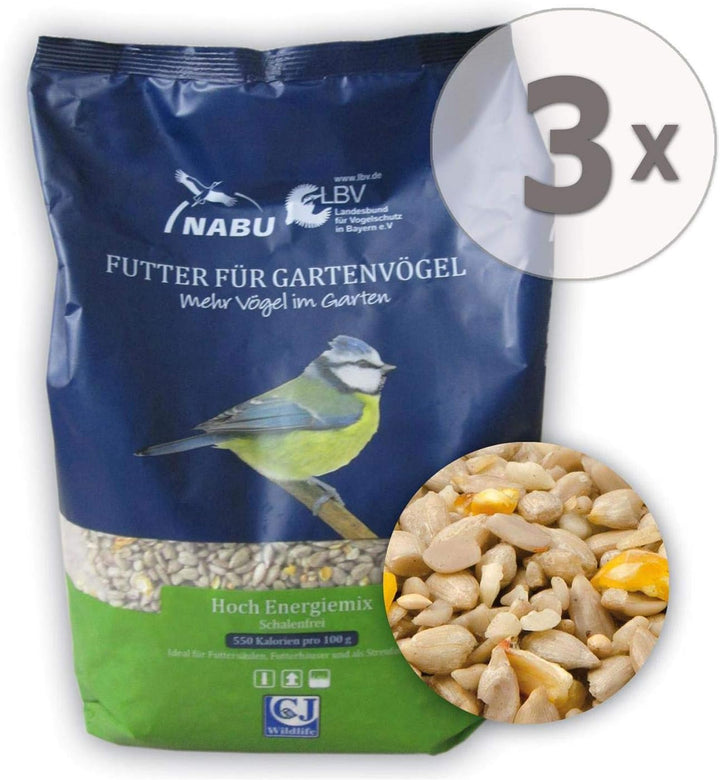 CJ Wildlife Wildvogelfutter Streufutter Hoch Energiemix - schalenfrei, Sparpack 3 x 2 kg