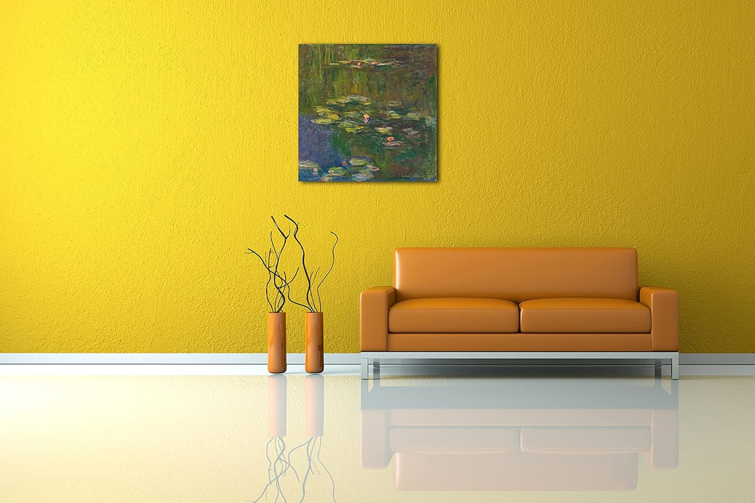 Printed Paintings Leinwand (70x70cm): Claude Monet - Der Seerosenteich 70x70 cm, 70x70 cm