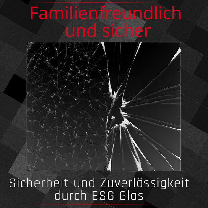 BIJON Glasplatte Rundbogen für Kaminofen mit Dichtlippe, Glasbodenplatte - Funkenschutzplatte Glas m