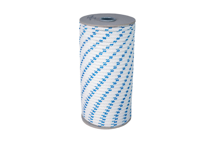 Seil Nautica Corderia Marra Seeseil, 4 mm, 100 m, Weiss mit hellblauem Schild