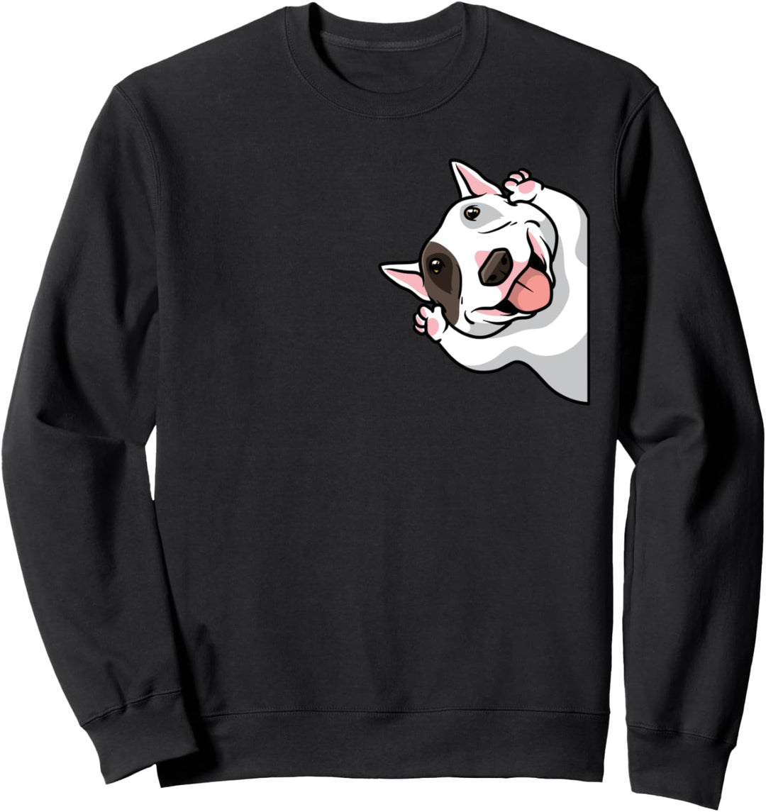 Miniatur Bullterrier Hund lustig Ätsch Bätsch Hundefan Sweatshirt