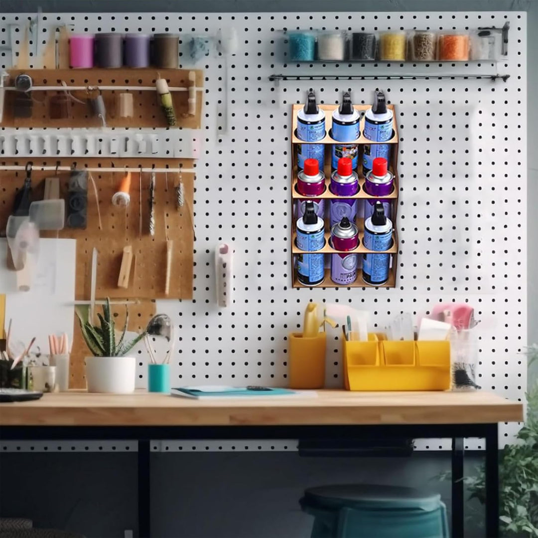 Spray Paint Storage Rack - 2er-Pack Sprühdosen Halterung, Grosser Kapazität Sprühflaschenregal, Wand