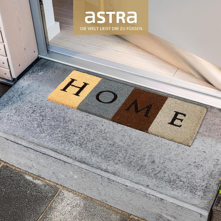 Astra Fussmatte innen Home Set 25x75 &amp; 40x60 cm - rutschfeste Kokosmatte schmal - Schmutzfang Innen