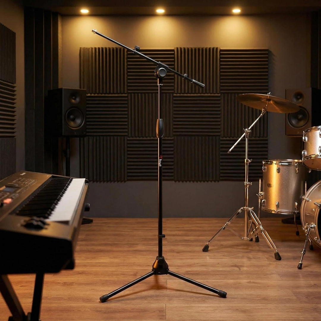 Mikrofonständer Mikrofonständer für Bühne, Studio, Aufnahme, Heimkino mit Metallsockel von Tlingt Su