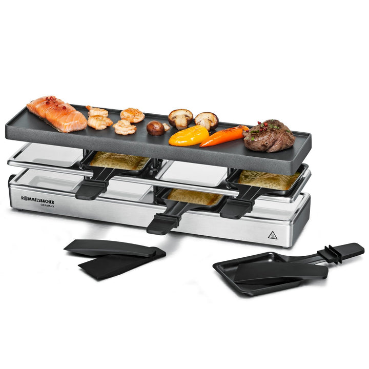 ROMMELSBACHER RC 800 Raclette-Grill fun for 4 (Tischgrill, für 4 Personen, erweiterbar, Parkdeck, Al