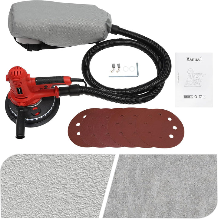 Schleifer Schleifmaschine Trockenbau Wand Decke Gips Putz 800 W Licht