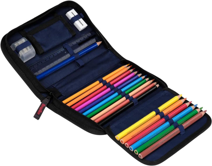 ergobag Federmäppchen Set 22-teilig, Lyra Buntstifte, Stundenplan-Fach, Kleingeld Fach, Lineal Bärla