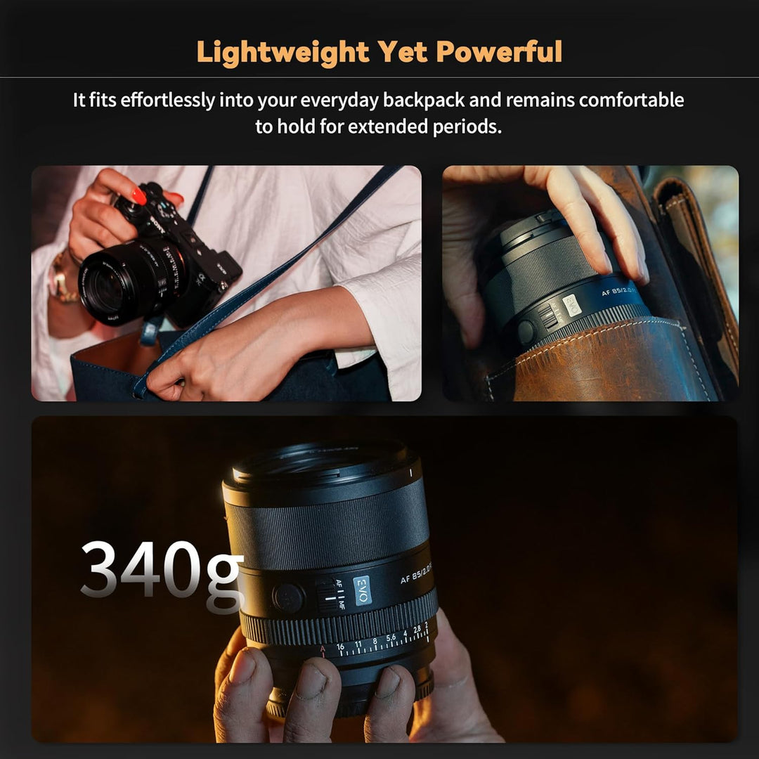 VILTROX AF 85 mm F2.0 EVO Kameraobjektiv für Sony FE, Vollbild, Autofokus, leichtes Porträt