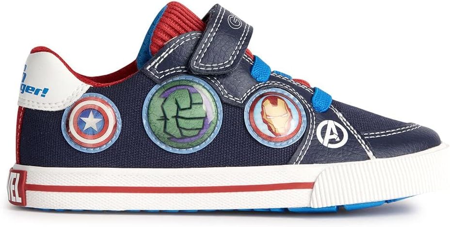 Geox Jungen J Kilwi Boy Sneaker 24 EU Navy Red, 24 EU Navy Red