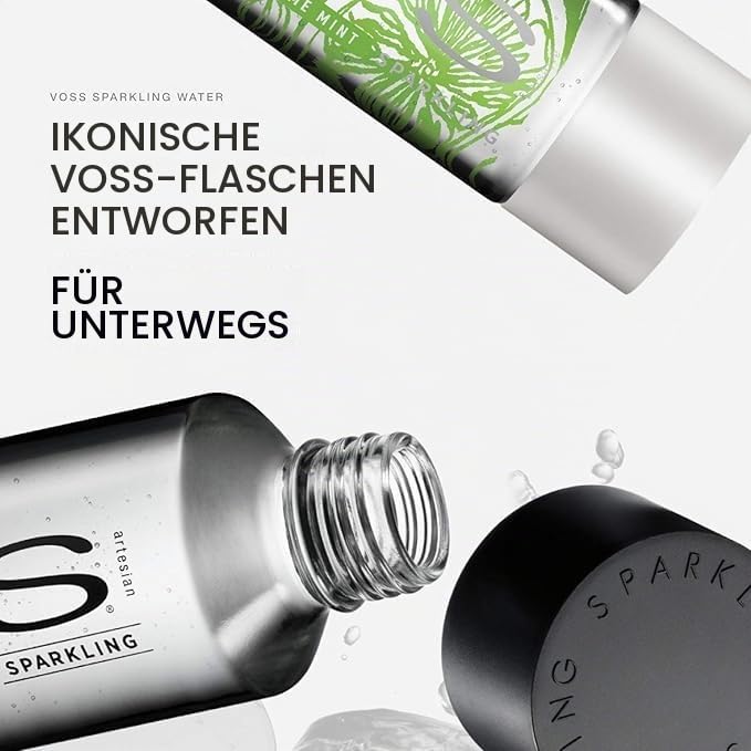 Voss Artesische Lime Mint Sparkling nach Honig Wasser (375 ml) Glas Flasche – 12 Pack Lime Mint 375