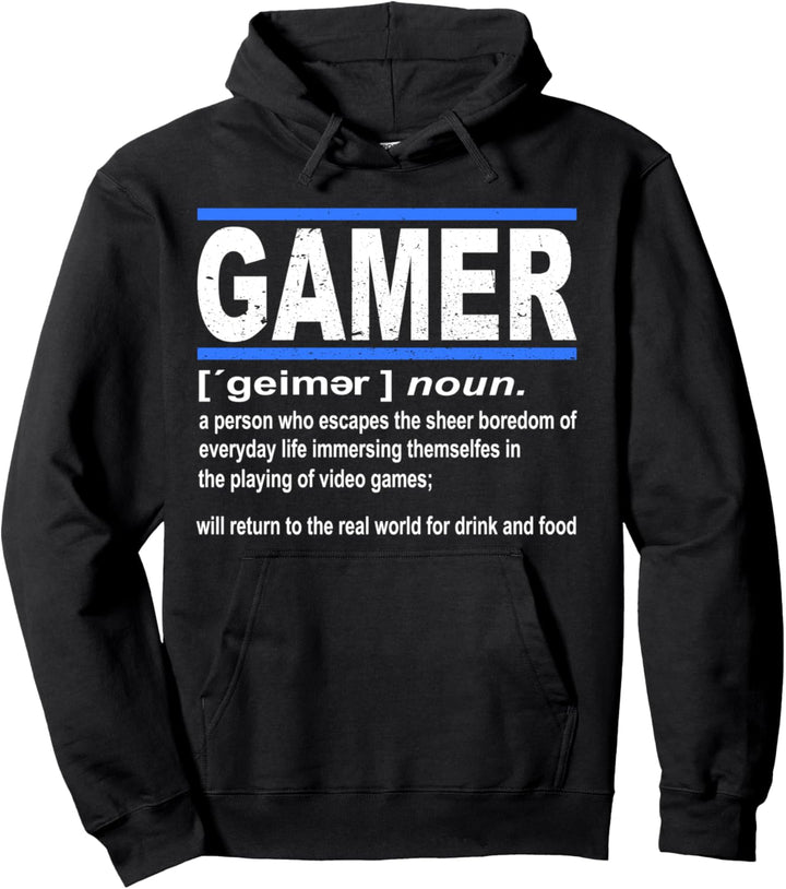 Lustige Gamer Gamer Definition Gaming Grafikspiele Pullover Hoodie