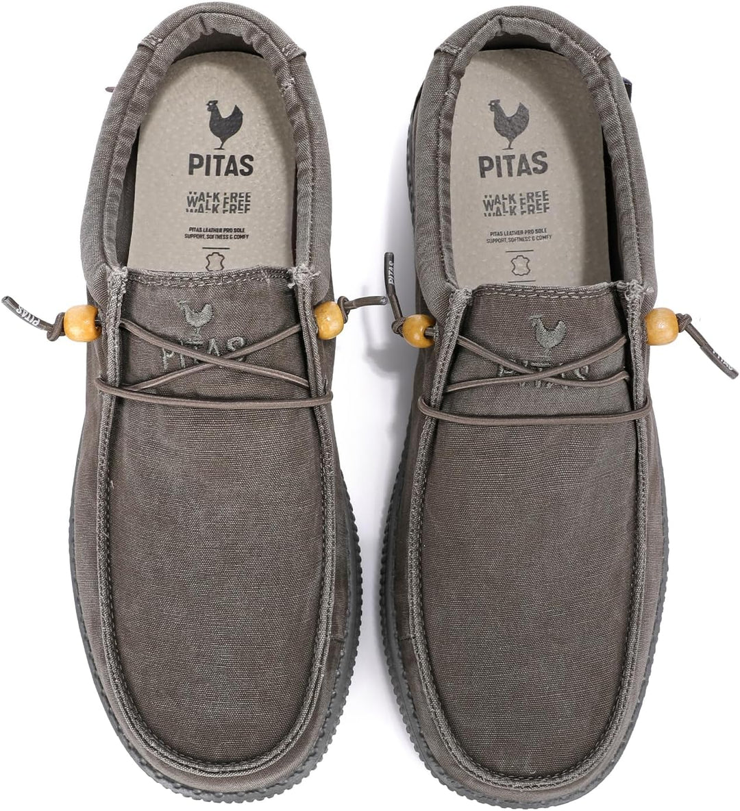 WALK IN PITAS | WP150 WALLABI Washed | Herren Mokassins | Flache Slipper für Männer | Slip on Loafer