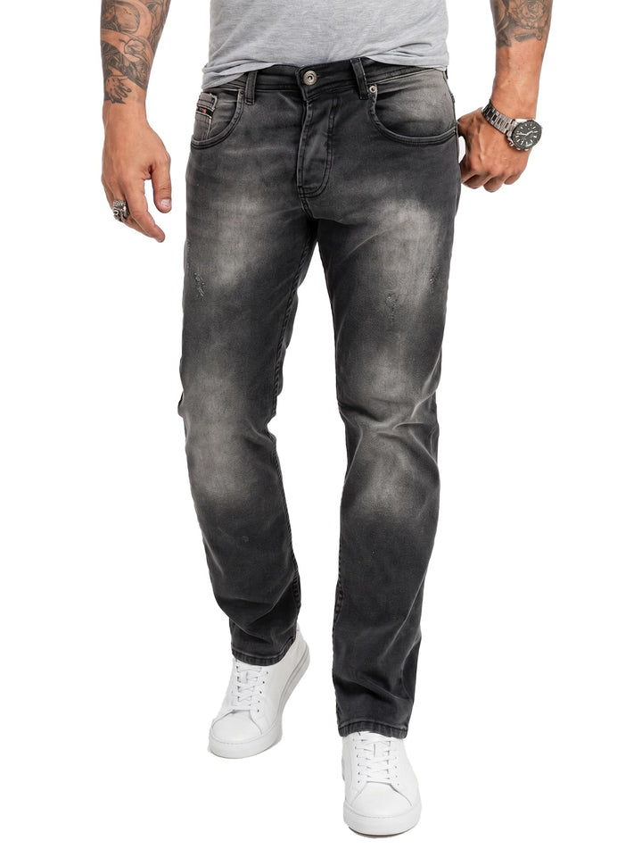 Rock Creek Herren Jeans Hose Denim Stretch Regular Fit Jeanshose Stonewashed W29-W44 29W / 30L Rc-21