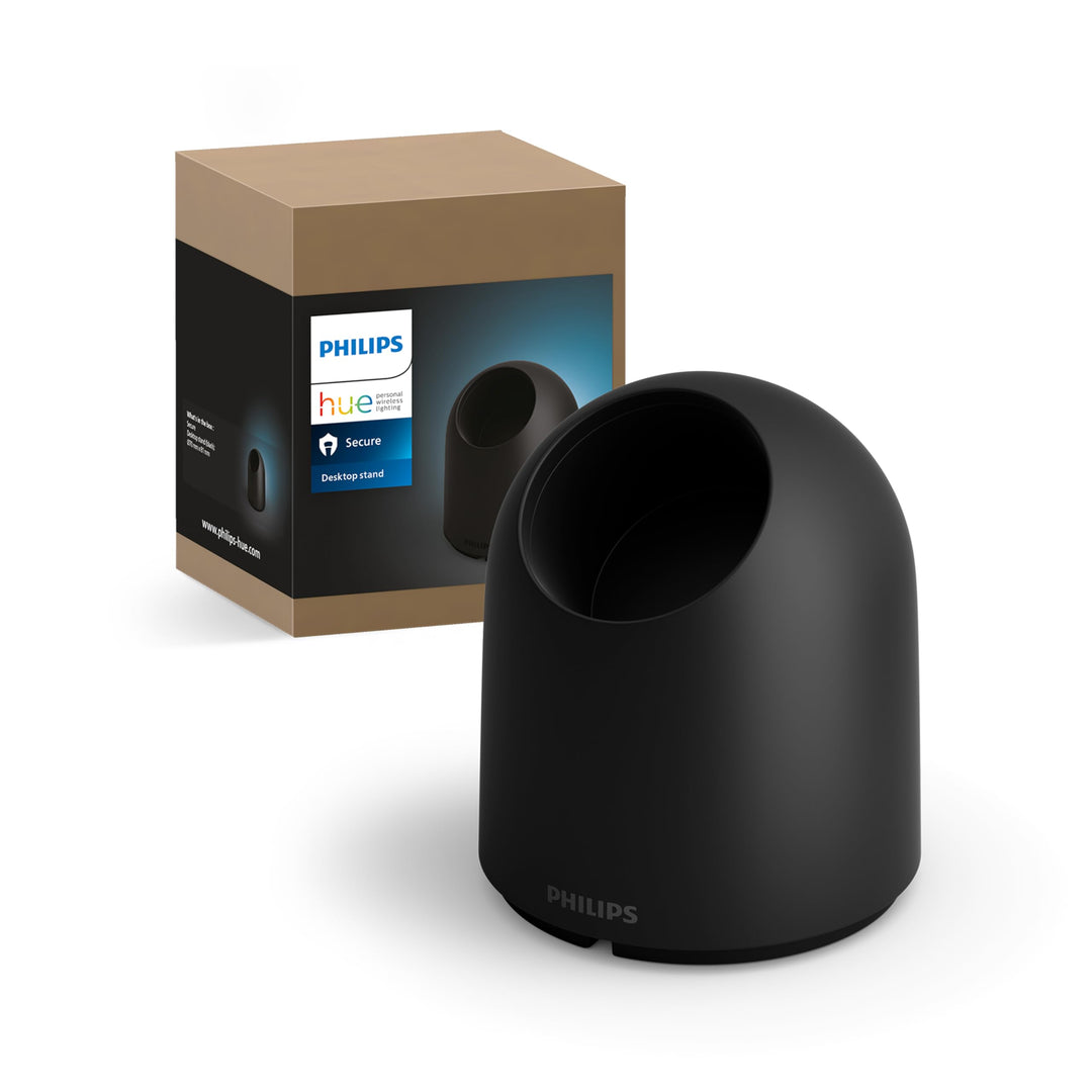 Philips Hue Secure Standfuss für kabelgebundene Überwachungskamera, schwarz, Schwarz